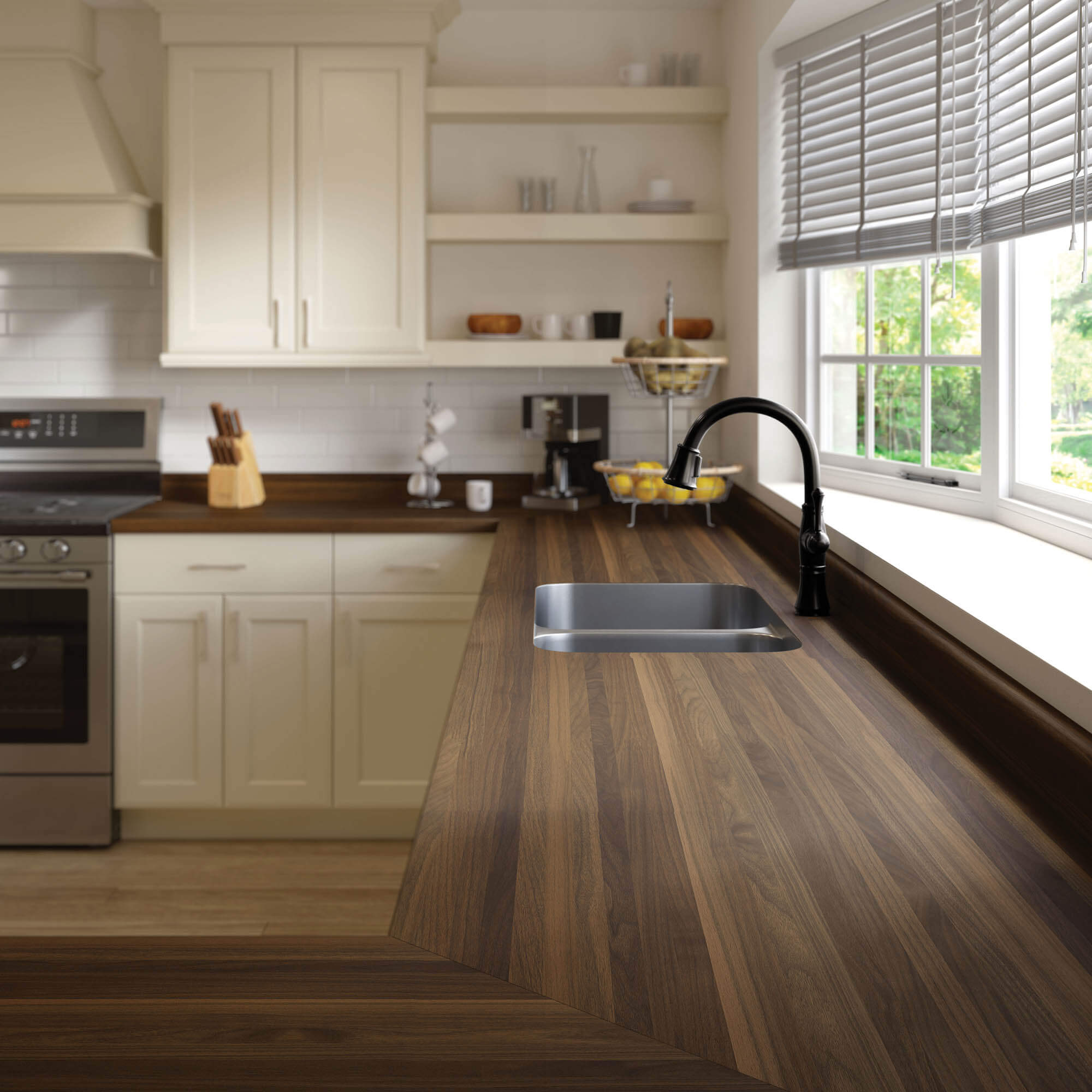 Walnut Butcherblock Scene